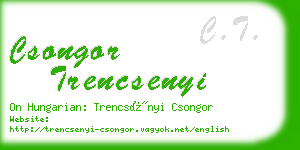 csongor trencsenyi business card